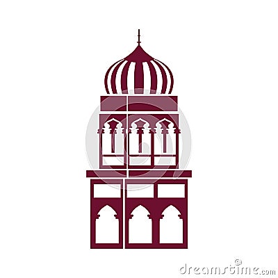 Edification of gateway of india isolated icon Vector Illustration