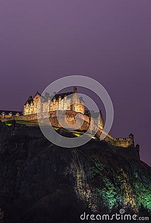 Edinburgh Castle in Scotland Stock Photo