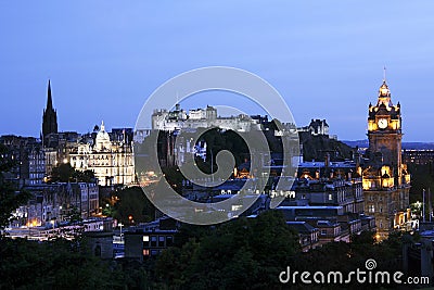 Edinburgh Cityscape Stock Photo