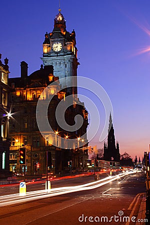 Edinburgh at night Stock Photo