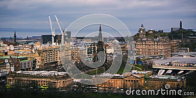 Edinburgh panoramic Skyline Stock Photo