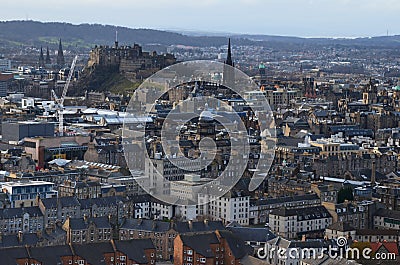 Edinburgh panoramic view Stock Photo