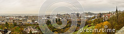 Edinburgh panoramic view, Scotland Editorial Stock Photo