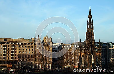 Edinburgh Princes street. Stock Photo