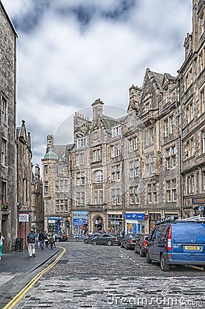 Edinburgh Royal Mile Street Editorial Stock Photo