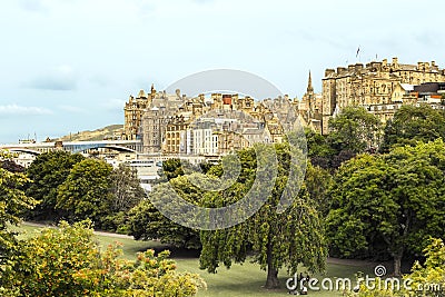 Edinburgh scene of old town - Scotland, UK Stock Photo