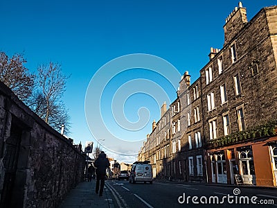 EDINBURGH, SCOTLAND-February 26, 2016-Edinburgh town, Scotland, UK Editorial Stock Photo