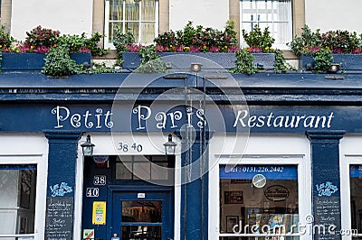 Petit Paris Restaurant Editorial Stock Photo