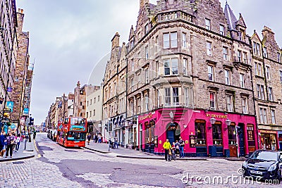 Public House No 1 the High Street on Edinburgh Royal Mile Editorial Stock Photo