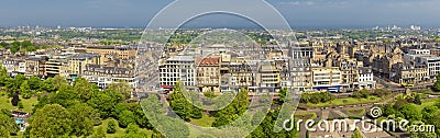 Edinburgh skyline, Scotland, Panoramic view of Edinburgh city center Stock Photo