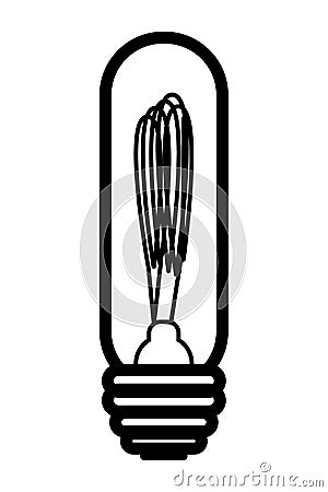Edison lamp. Vector illustration in offline style Cartoon Illustration