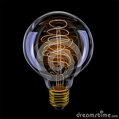 Edison light bulb Vector Illustration