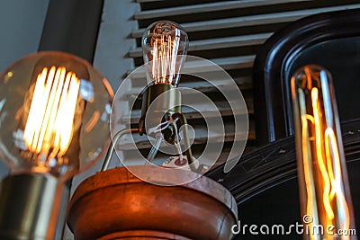 Edison light bulbs Stock Photo