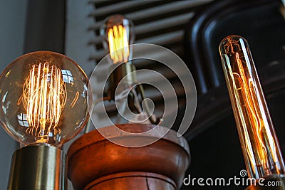 Edison light bulbs Stock Photo