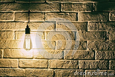 Edison style light bulb Stock Photo