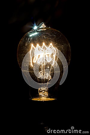 Edison Style Lightbulb Stock Photo