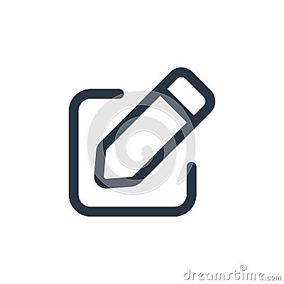 edit icon vector from interface concept. Thin line illustration of edit editable stroke. edit linear sign for use on web and Vector Illustration