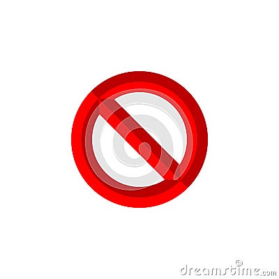 Forbidden sign vector, 3d looks forbidden sign vector Vector Illustration