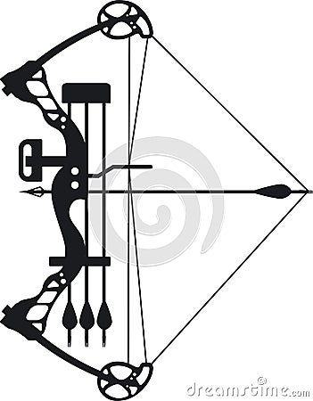Compound bow and arrow Vector Illustration
