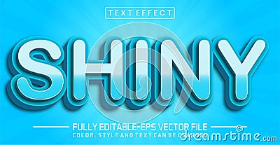 Editable Shiny text style effect - text style Concept Vector Illustration