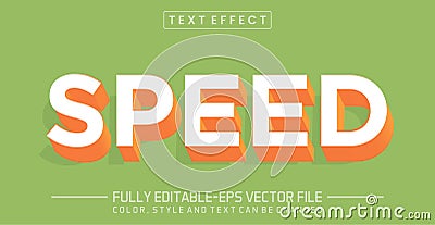 Editable Speed text style effect - text style Concept Vector Illustration