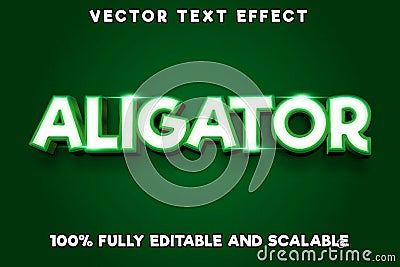 Editable text effect Aligator with new modern luxury style Vector Illustration