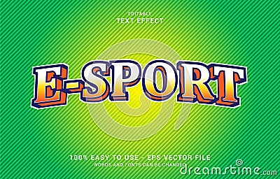 editable text effect, e-sports style vector design Stock Photo