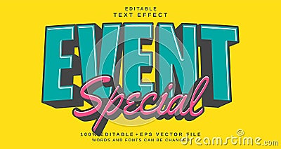 Editable text style effect - Event Special text style theme Vector Illustration