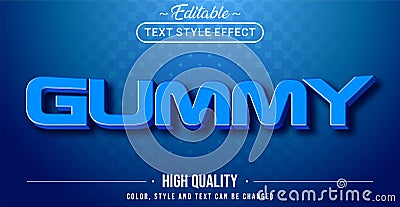 Editable text style effect - Gummy theme style Vector Illustration