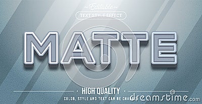 Editable text style effect - Matte color theme style Vector Illustration