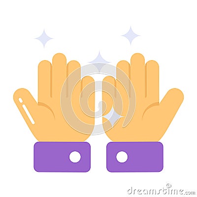 Editable vector of cleaning hands in modern style, editable style Vector Illustration