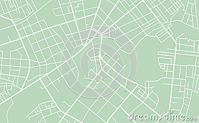 Street map of town Vector Illustration