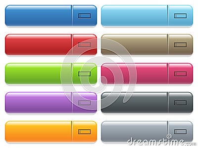 Editbox with editing cursor icons on color glossy, rectangul Stock Photo