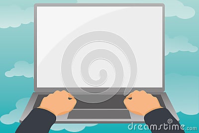 Editing Formatting Online Articles, Typing Creative Reading Contents, Global Communication Device, Computer Work Idea Vector Illustration