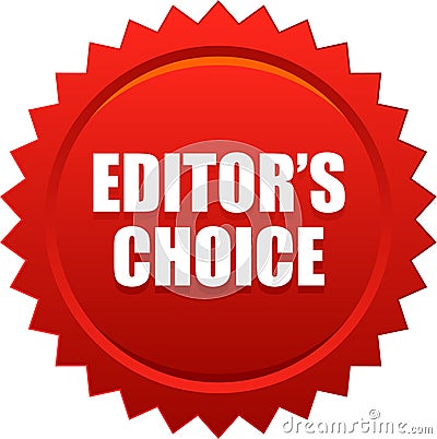 Editor`s choice seal stamp red Vector Illustration