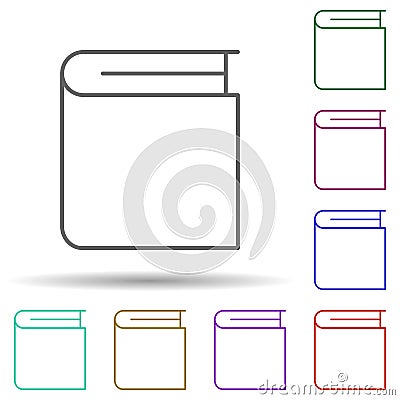 Editorial, book cover multi color icon. Simple thin line, outline vector of editorial design icons for ui and ux, website or Stock Photo