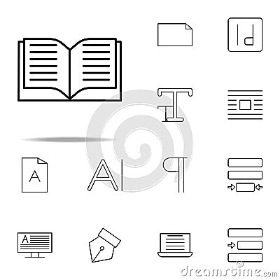 editorial, book icon. editorial design icons universal set for web and mobile Stock Photo