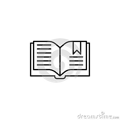 editorial, book icon. Element of editorial design icon. Thin line icon for website design and development, app development. Stock Photo