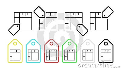 Editorial, crop vector icon in tag set illustration for ui and ux, website or mobile application Vector Illustration