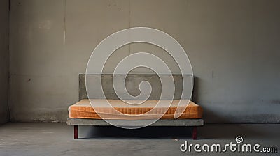 Editorial Dormitory Bed In Brutalist Environment Photo Stock Photo