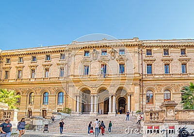 EDITORIAL Engineering Faculty in Rome Editorial Stock Photo