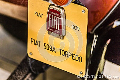 EDITORIAL, FIAT 509 A TORPEDO Editorial Stock Photo