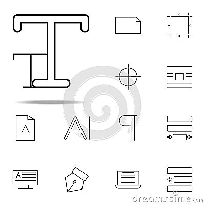editorial, font size icon. editorial design icons universal set for web and mobile Stock Photo