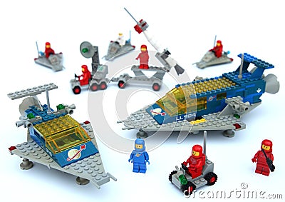 Lego spaceships astronauts Editorial Stock Photo