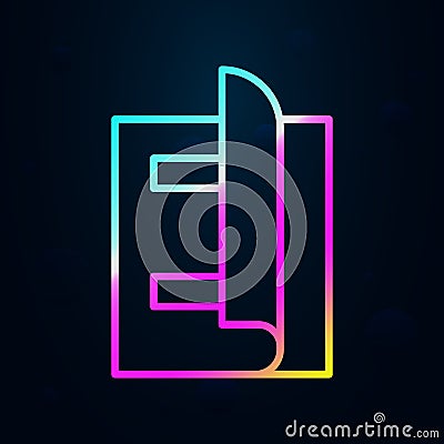 editorial, magazine nolan icon. Simple thin line, outline vector of Editorial design icons for ui and ux, website or mobile Stock Photo