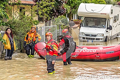 EDITORIAL Montone River Flooding Editorial Stock Photo