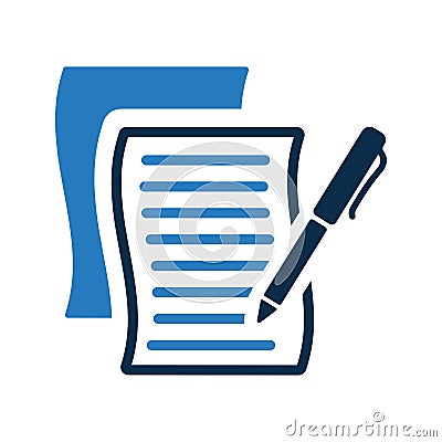 Editorial, notes, writer icon Stock Photo