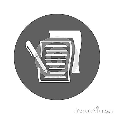 Editorial, notes, writer icon Vector Illustration