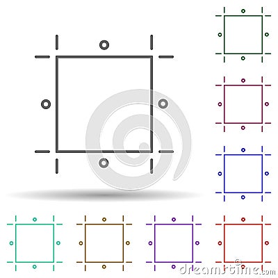 Editorial, print guides multi color icon. Simple thin line, outline vector of editorial design icons for ui and ux, website or Stock Photo