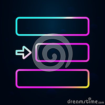 editorial, right alignment nolan icon. Simple thin line, outline vector of Editorial design icons for ui and ux, website or mobile Stock Photo